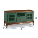 Ver imagem 4 de Rack para Sala Pés Luis Xv 2 Portas 1 Gaveta e Nicho Hannover 60811 Linz Móveis - Verde Musgo/imbuia