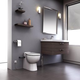 Vaso Sanitario com Triturador Sanicompact C4 com Assento Sanitrit Bacia Convencional com Triturador - 2