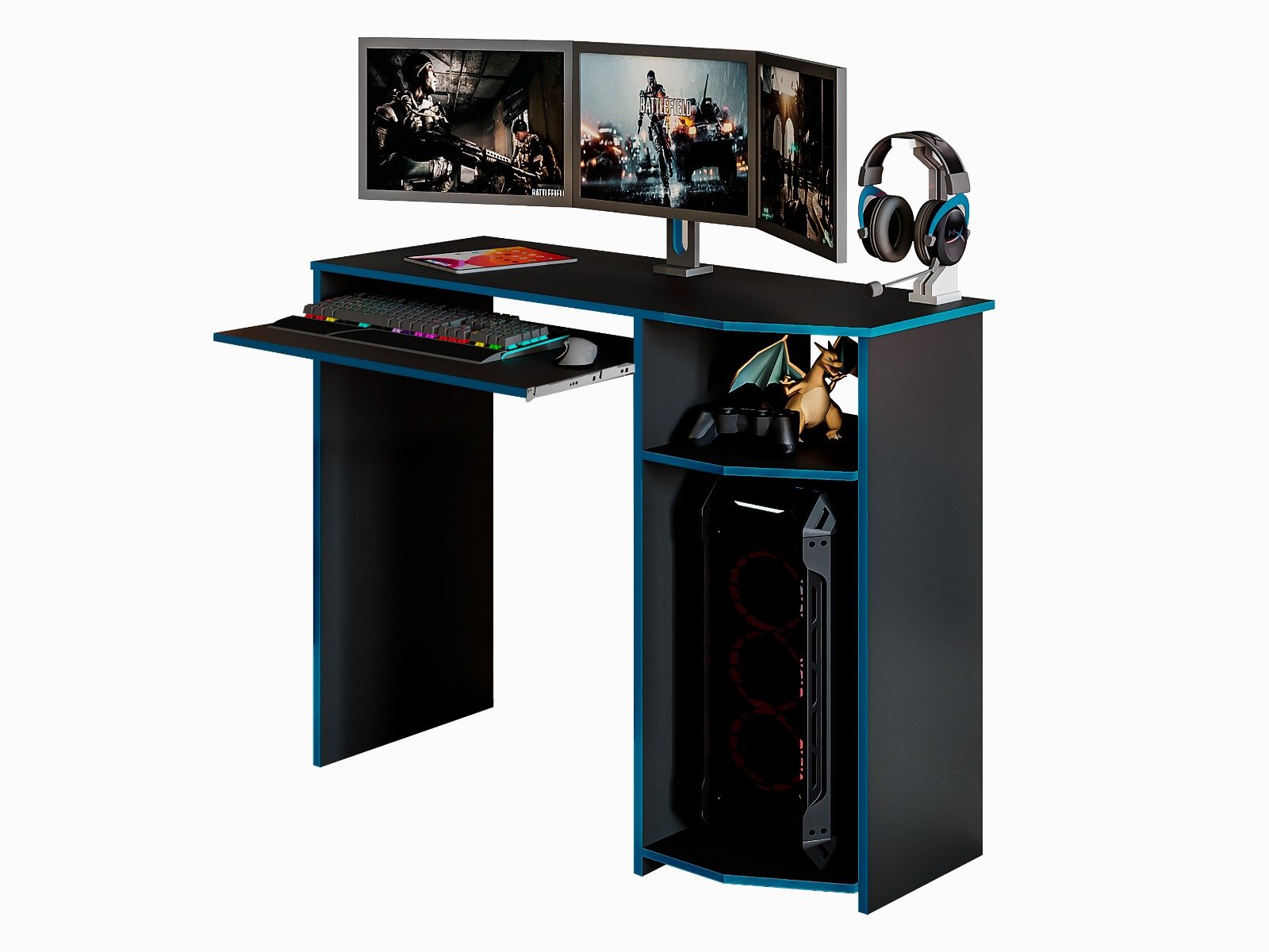 Escrivaninha Mesa Gamer P/ Jogos Mesa Computador Home Office E-nova Móveis - 2