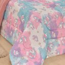 Ver imagem 2 de Coberdrom Edredom Unicórnio Solteiro Dupla Face Malha Manta Soft Rosa Top Chick