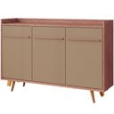 Ver imagem 7 de Aparador Buffet para Sala de Jantar 3 Portas 135cm Pés Palito Moscou B02 Freijó Fendi - Lyam Decor