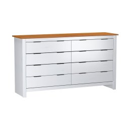 Cômoda Madeira 8 Gavetas | Liano:branco Uv - 1