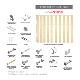 Kit Ferragens de Cama Beliche Retrátil de Parede - 2