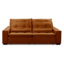 Ver imagem 4 de Sofa Retratil Reclinavel 2 Lugares 2,60m Atlantis Veludo Laranja Lansofbr Lansof Brasil