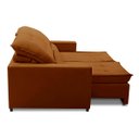Ver imagem 5 de Sofa Retratil Reclinavel 2 Lugares 2,60m Atlantis Veludo Laranja Lansofbr Lansof Brasil