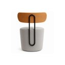 Ver imagem 3 de Poltrona Cadeira Penteadeira Linho Globo Organica Redonda Curva Madeira