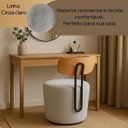 Ver imagem 5 de Poltrona Cadeira Penteadeira Linho Globo Organica Redonda Curva Madeira