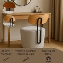 Ver imagem 6 de Poltrona Cadeira Penteadeira Linho Globo Organica Redonda Curva Madeira