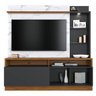 Home Theater Leblon Noce Milano com Calacatta e Preto - Colibri - 1