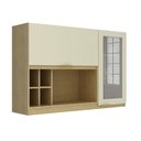 Ver imagem 2 de Armário Aéreo Cozinha 120cm 2 Portas com Vidro Nature/arenas - Tecno Mobili