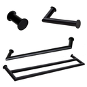 Ver imagem 1 de Kit de Acessórios Para Banheiro com 4 Peças em Aço Inox Black Matte Preto Fosco com toalheiro duplo 