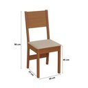 Ver imagem 5 de Conjunto Mesa Retangular Manuela 4 Cadeiras - São Carlos - Cinamomo Off - Bagum Bege