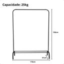 Ver imagem 2 de Cabideiro para Roupa Arara Organizador de Aço C/ Sapateira