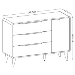 Jogo de Quarto Retrô para Bebê Mila Sapateira Branco Fosco com Madeira - Moveisaqui - 6