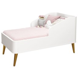 Jogo de Quarto Retrô para Bebê Mila Sapateira Branco Fosco com Madeira - Moveisaqui - 3