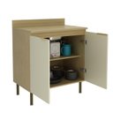 Ver imagem 4 de Balcão com Tampo 2 Portas e 1 Prateleira 80cm Nanda TM4212 Nature/Arenas