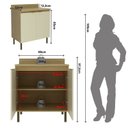 Ver imagem 3 de Balcão com Tampo 2 Portas e 1 Prateleira 80cm Nanda TM4212 Nature/Arenas