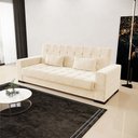 Ver imagem 2 de Sofá Cama 02 lugares Lisboa Suede Pés de Madeira - D’Rossi - Bege