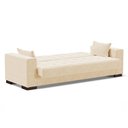Ver imagem 4 de Sofá Cama 02 lugares Lisboa Suede Pés de Madeira - D’Rossi - Bege