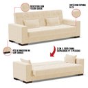 Ver imagem 6 de Sofá Cama 02 lugares Lisboa Suede Pés de Madeira - D’Rossi - Bege