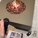 Ver imagem 1 de Lareira Externa Á Gás - Fire 35 G - Gás - com Controle Remoto, Automação, Alexa e Led. Armadietto Fe