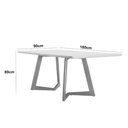 Ver imagem 3 de Mesa para Sala de Jantar Munique 180cm Madeira Tampo Barril Laminado Moderna Mobília