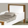 Cama Infantil Estilo Retro Pés de Madeira Branco com Marrom - 4