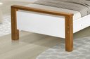 Ver imagem 5 de Cama Infantil Estilo Retro Pés de Madeira Branco com Marrom