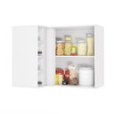 Ver imagem 4 de Armário Aéreo de Canto Reto Celeste Kappesberg 100% Mdf 1 Porta 4 Nichos Branco/verde 98cm