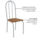 Ver imagem 4 de Conjunto Sala de Jantar 90x90 Ilhabela 4 Cad Branca C- Jambo