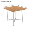Ver imagem 7 de Conjunto Sala de Jantar 90x90 Ilhabela 4 Cad Branca C- Jambo