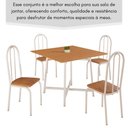 Ver imagem 3 de Conjunto Sala de Jantar 90x90 Ilhabela 4 Cad Branca C- Jambo