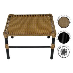 Mesa de Centro para Área Externa Retangular Bela em Fibra Sintética 60cm Acesse Móveis - 4