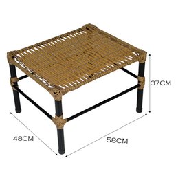 Mesa de Centro para Área Externa Retangular Bela em Fibra Sintética 60cm Acesse Móveis - 3