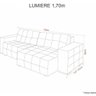 Sofá Retrátil 2 Lugares 170cm Lumiere Espresso Móveis - 3