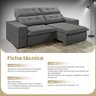 Sofá 3 Lugares Retrátil e Reclinável Turmalina Veludo 182cm Redenobre Cor:Cinza; - 6
