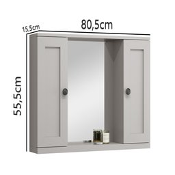 Espelheira Provençal 80 Cinza Mat: Cinza / Preto - 4