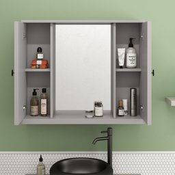 Espelheira Provençal 80 Cinza Mat: Cinza / Preto - 2