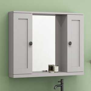 Espelheira Provençal 80 Cinza Mat: Cinza / Preto