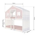 Ver imagem 3 de Beliche Infantil Montessori Casinha Dos Sonhos com Cortina Madeira Maciça Megamobília