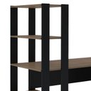 Ver mais imagens de Escrivaninha Mesa Escritório com Estante Match 4 Prateleiras 120cm Pinho E Preto