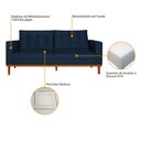 Ver imagem 4 de Sofá 2 Lugares Dubai Suede Azul Marinho