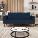 Ver imagem 7 de Sofá 2 Lugares Dubai Suede Azul Marinho