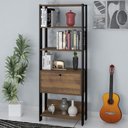 Ver imagem 2 de Estante 4 Prateleiras 1 Nicho 1 Porta Basculante Mdp Match