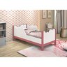 Cama Infantil Nuvem Cristal 100% Mdf com Grade de Proteção - Branco/rosa - 2