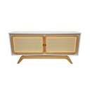 Ver imagem 2 de Rack Sala Tv até 50 Polegadas Ricco 113 Cm Laca Portas Palhinha Off White