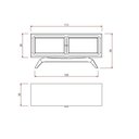 Ver imagem 4 de Rack Sala Tv até 50 Polegadas Ricco 113 Cm Laca Portas Palhinha Off White
