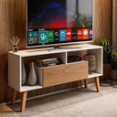 Ver imagem 2 de Rack Vazado 115cm com Pés para TV 55" Byhouse