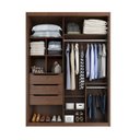 Ver imagem 4 de Guarda Roupa Solteiro Splendido 100% MDF 2 Portas de Correr 3 Gavetas