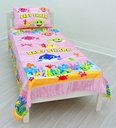 Ver imagem 2 de Jogo De Lençol Cobre Leito E Fronha Baby Shark Rosa Kit 2pçs